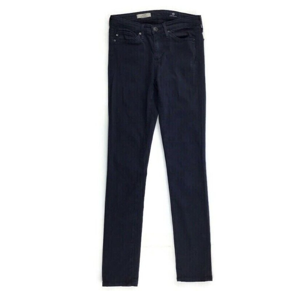 AG Adriano Goldschmied Women's 24 R The Prima Cigarette Leg Blue Pants Mid Rise